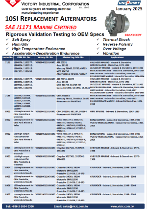 Victory 10SI, SAE J1171 Marine® Certified Alternators(Image)